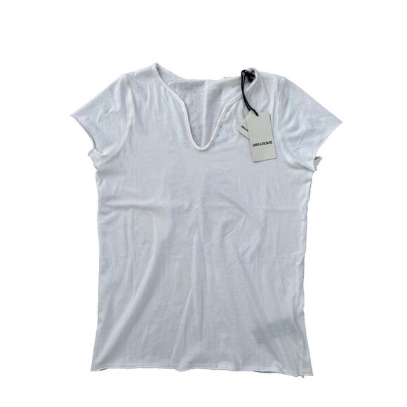 Zadig & Voltaire Tunisien MC Love Yourself Glitter Tee White ( XS ) - Picture 2 of 2